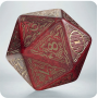 The Hobbit Spindown D20 - Ember TCG Jumbo Die - Qworkshop