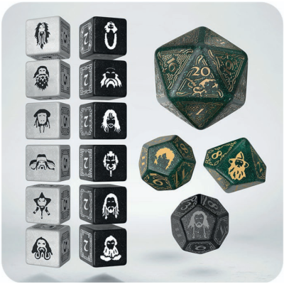 The Hobbit  - The Hobbit TCG Dice Set -  Verdant Grove - Qworkshop