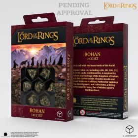 The Lords of the Ring - Set 7 dés -  Rohan Dice Set  - Qworkshop