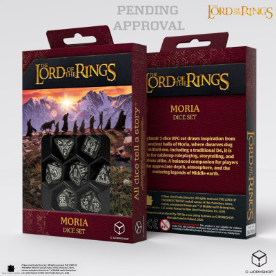 The Lords of the Ring - Set 7 dés -  Moria Dice Set  - Qworkshop
