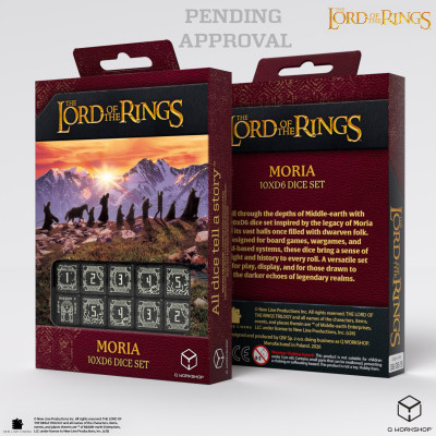 The Lords of the Ring - Set 10D6 -  Moria Dice Set  - Qworkshop