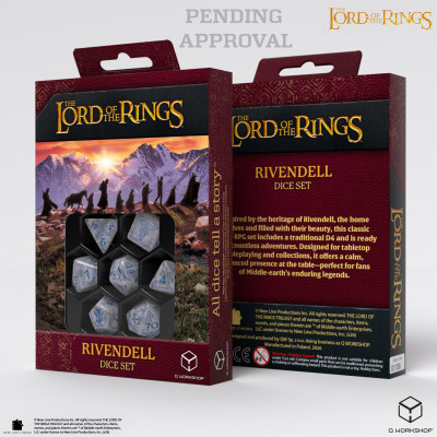 The Lords of the Ring - Set 7 dés -  Rivendell Stone Dice Set  - Qworkshop