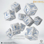 The Lords of the Ring - Set 10D6 -  Rivendell Stone Dice Set  - Qworkshop