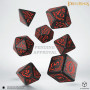 The Lords of the Ring - Set 7 dés -  Mordor Dice Set  - Qworkshop