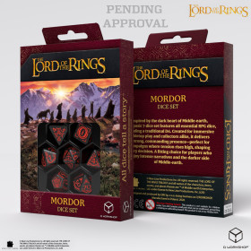 The Lords of the Ring - Set 7 dés -  Mordor Dice Set  - Qworkshop