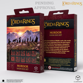 The Lords of the Ring - Set 10D6 -  Mordor Dice Set  - Qworkshop