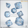 The Lords of the Ring - Set 7 dés -  Rivendell Water Dice Set  - Qworkshop