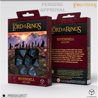 The Lords of the Ring - Set 7 dés -  Rivendell Water Dice Set  - Qworkshop
