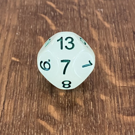 Dé Atypique  - D13 - Fluo Vert -  Impact Miniatures