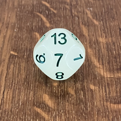 Dé Atypique  - D13 - Fluo Vert -  Impact Miniatures