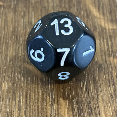 Dé Atypique  - D13 - Noir -  Impact Miniatures