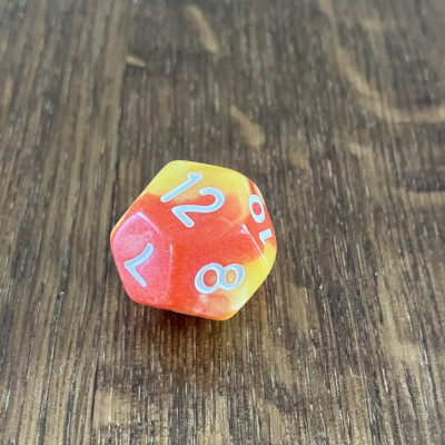 Dés Atypiques - D12  - Flame Arrows -  Impact Miniatures