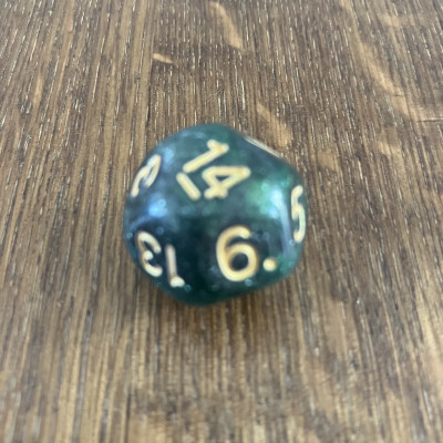 Dé Atypique  - D14 - Acid Arrows -  Impact Miniatures