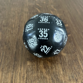 Dés Atypiques - D36  - Noir - Blanc -  Impact Miniatures