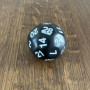 Dés Atypiques - D28  - Noir - Blanc-  Impact Miniatures