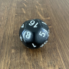 Dés Atypiques - D21  - Noir - Blanc-  Impact Miniatures