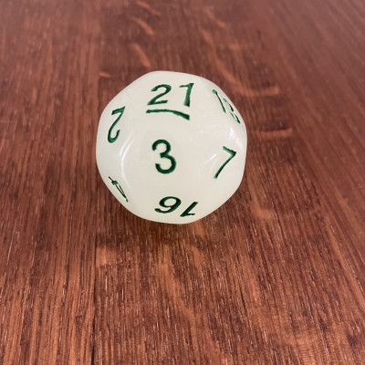 Dés Atypiques - D21  - Vert fluo-  Impact Miniatures