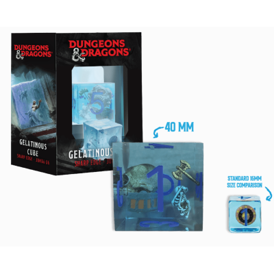 Dé Officiel Dungeon Dragon  - Cube gélatineux géant D6 - Fanroll