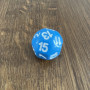 Dé Atypique - D18 - Bleu clair - Blanc -  Impact Miniatures