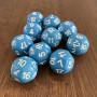 Dé Atypique - D18 - Bleu clair - Blanc -  Impact Miniatures