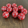 Dé Atypique - D18 - Rouge - Blanc -  Impact Miniatures