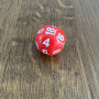 Dé Atypique - D18 - Rouge - Blanc -  Impact Miniatures