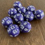 Dé Atypique - D18 - Pourpre - Blanc -  Impact Miniatures
