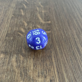 Dé Atypique - D18 - Pourpre - Blanc -  Impact Miniatures