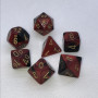 Dés Gemini- Noir/Rouge - Doré - Chessex