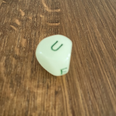 Dés Atypiques - D5 - Voyelles - Fluorescent - Vert-  Impact Miniatures