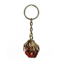Porte clef dragon avec D20 Rouge Noir