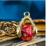Porte clef dragon avec D20 Rouge Noir