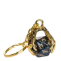 Porte clef dragon avec D20 Noir Blanc