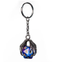 Porte clef dragon avec D20 Bleu Pourpre