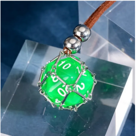 Collier avec D20 - Vert - Udixi