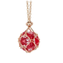 Collier avec D20 - Rouge - Udixi