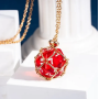 Collier avec D20 - Rouge - Udixi