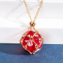 Collier avec D20 - Rouge - Udixi