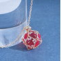 Collier avec D20 - Rouge - Udixi
