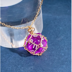 Collier avec D20 - Pourpre - Udixi