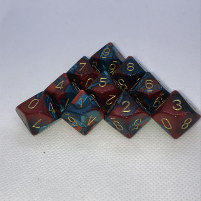 Dés Gemini- Noir/Etoilé - Rouge - Chessex