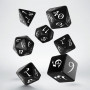 Classic RPG  - Set de dés - Noir - Blanc - Qworkshop