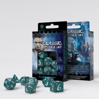 Classic RPG  - Set de dés - Stormy - Blanc - Qworkshop