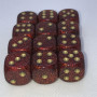 Dés classiques Signature - Glitter - Rubis - Doré - Chessex