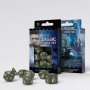 Classic RPG  - Set de dés - Olive - Blanc - Qworkshop