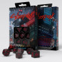 Cyberpunk  - Set de dés - Blood over Chrome -  Rouge - Noir - Qworkshop
