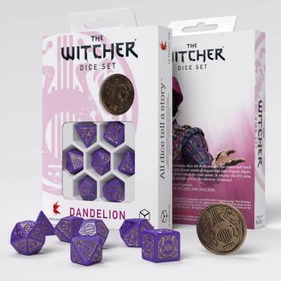 The Witcher  - Set de dés - Dandelion - Viscount de Lettenhove - Qworkshop