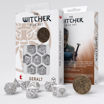 The Witcher  - Set de dés - Geralt - The White Wolf - Qworkshop