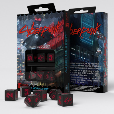 Cyberpunk  - Set de dés - Rouge Essentiel - Qworkshop