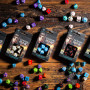 Classic Runic- Set de dés - Noir  - Rouge - Qworkshop